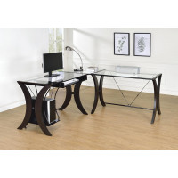 Coaster Furniture 800446 Monterey 3-piece L-shaped Computer Desk Set Cappuccino